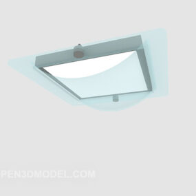 Lámpara de techo con forma cuadrada modelo 3d