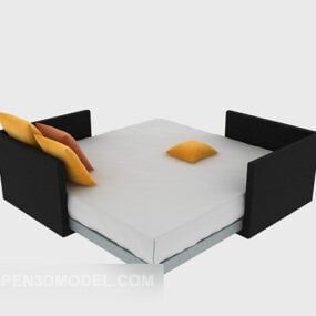 Sofá cama con forma cuadrada modelo 3d
