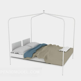 Double Bed With Iron Posters 3d model