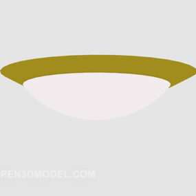 Ceiling Lamp Round Yellow Shade 3d model