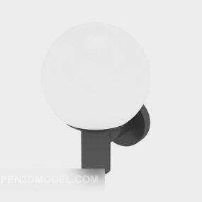 Wall Lamp Round Shade Furniture 3d model