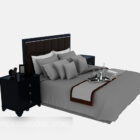 نموذج سرير مزدوج حديث ثلاثي الأبعاد