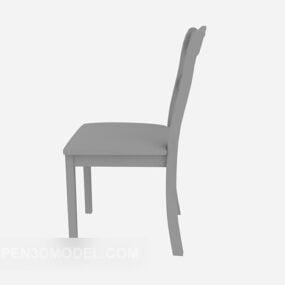 Wood Chair Grey Furniture 3d model