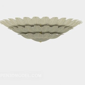 Ceiling Lamp Glass Round Shade 3d model