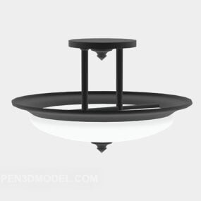 Modern Chandelier Round Shade 3d model