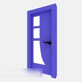 דלת סגול צבועה דגם תלת מימד