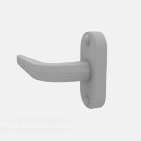 Lowpoly Metalen deurkruk 3D-model
