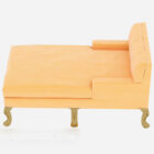 Canapé simple en tissu jaune