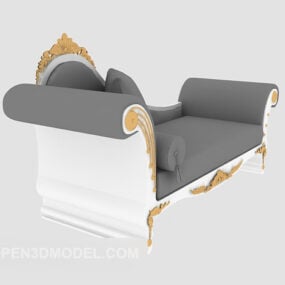 Double Sofa Luxury European 3d model