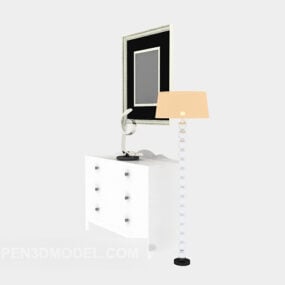 European Hall Cabinet Furniture 3d model
