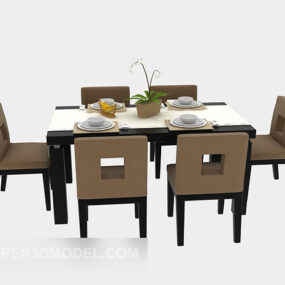 Matbordsmöbler 3d-modell