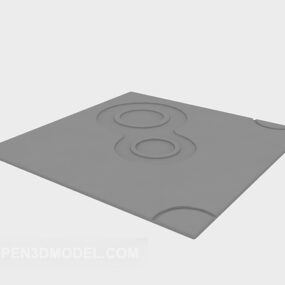 Model 3D z szarej tkaniny dywanowej