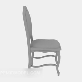Table Chair Grey Painted 3d model