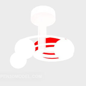 Witte schaduw kunststof kroonluchter 3D-model