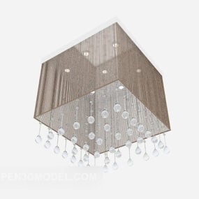 方形水晶吊灯3d模型