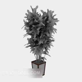 Plante verte en pot Lowpoly modèle 3d