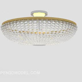 Crystal Chandelier Round Shade 3d model