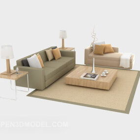 Sofa Table Lamp Set 3d model