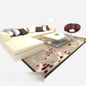 Modern Combination Sofa Corner Style 3d model