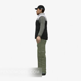 Casual Young Man 3d-modell