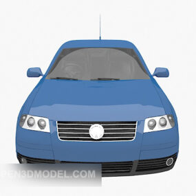 蓝色私家车3d模型
