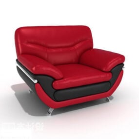 Червоний диван 3d модель