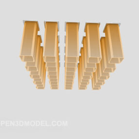 لوستر مستطیلی مدرن مدل سه بعدی