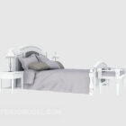 Modernes Bett Weißes Holz