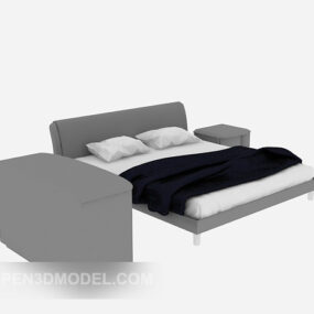 Modelo 3d de modernismo de cama de estilo moderno