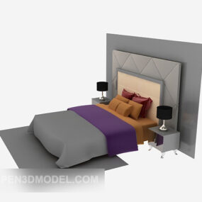 Western Grey Bed Furniture 3d model