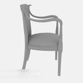 Home Solid Wood Chair Grey Color 3d model