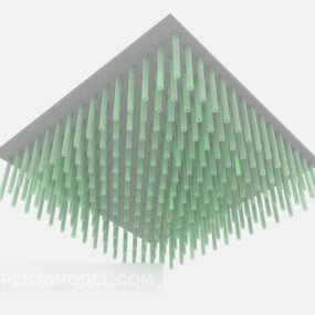 Moderne lysekrone Square Glass Shade 3d-modell