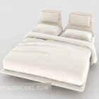Double Bed Cream Color