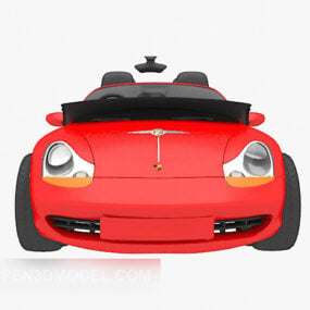 Punainen urheiluauto avoauto 3d-malli