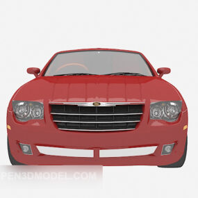 3д модель красного автомобиля седана