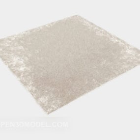 Kožešinový koberec Béžová barva 3D model