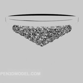 Crystal Shade Chandelier Furniture 3d-modell