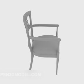Solid Wood Home Chair Furniture V1 3d model