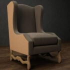 European lounge chair 3d model