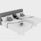 Meubles modernes de lit simple d'hôtel