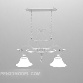 Σιδερένιο ντεκόρ πολυελαίου 3d μοντέλο