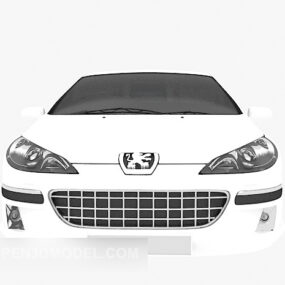 सफ़ेद प्यूज़ो कार 3डी मॉडल