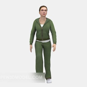 Personnage de dame de sport V1 modèle 3D