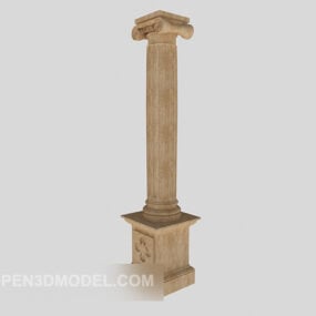 Klassisches 3D-Modell mit sechseckiger Säulenbasis