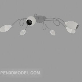 Wire Bulbs Style Chandelier 3d model