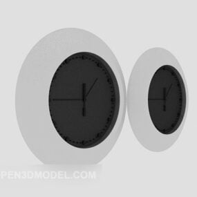 Model 3d Jam Dinding Luaran Klasik