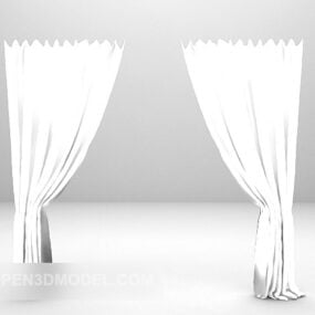 White Curtain Collapse 3d model