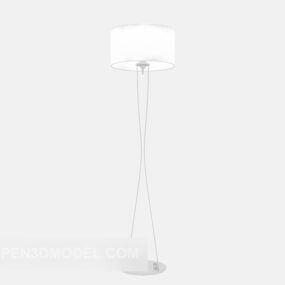 White Shade Floor Lamp 3d model