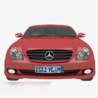 Mercedes Car Sedan červená barva