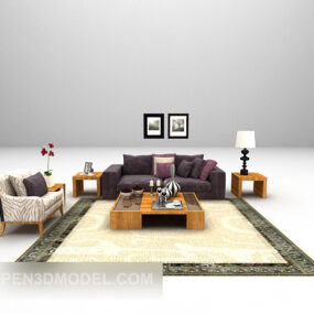 European Vintage Combination Sofa Set 3d model